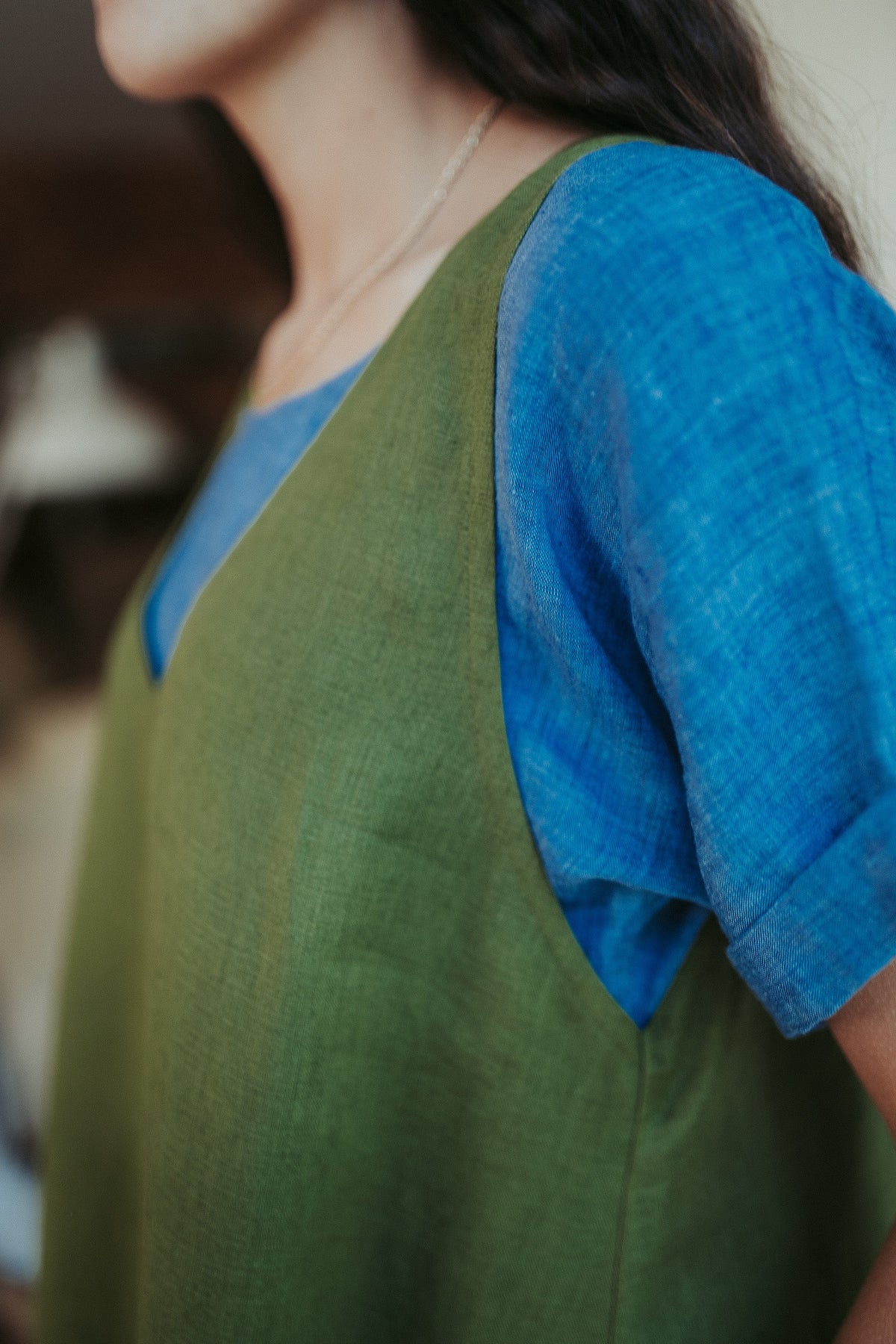 Linen Pinafore Dress &amp;#39;Mary Lou&amp;#39;, Smock Dress Linen, Linen Dress Women, Plus size Linen tunic dress, V neck linen dress, linen midi dress