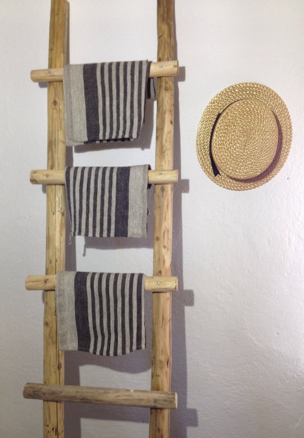 Set of Three Durable Kitchen Towels, Thick Dish Towels, Striped Linen towels by Linenbee