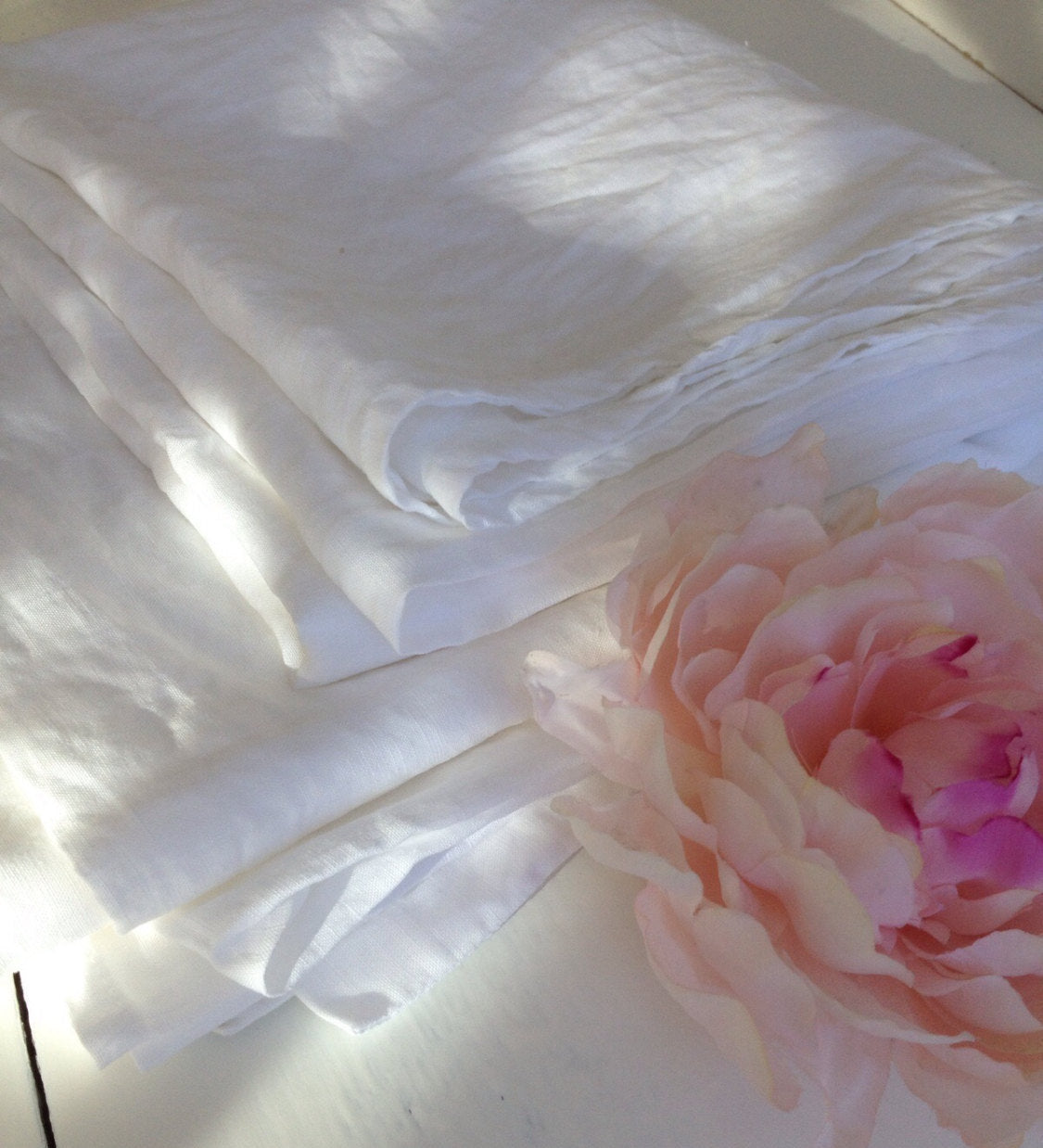 Linen Sheet Set White Linen Sheets Set from 100% pure linen white bedding set Queen King Double size by Linenbee natural sheet set linen