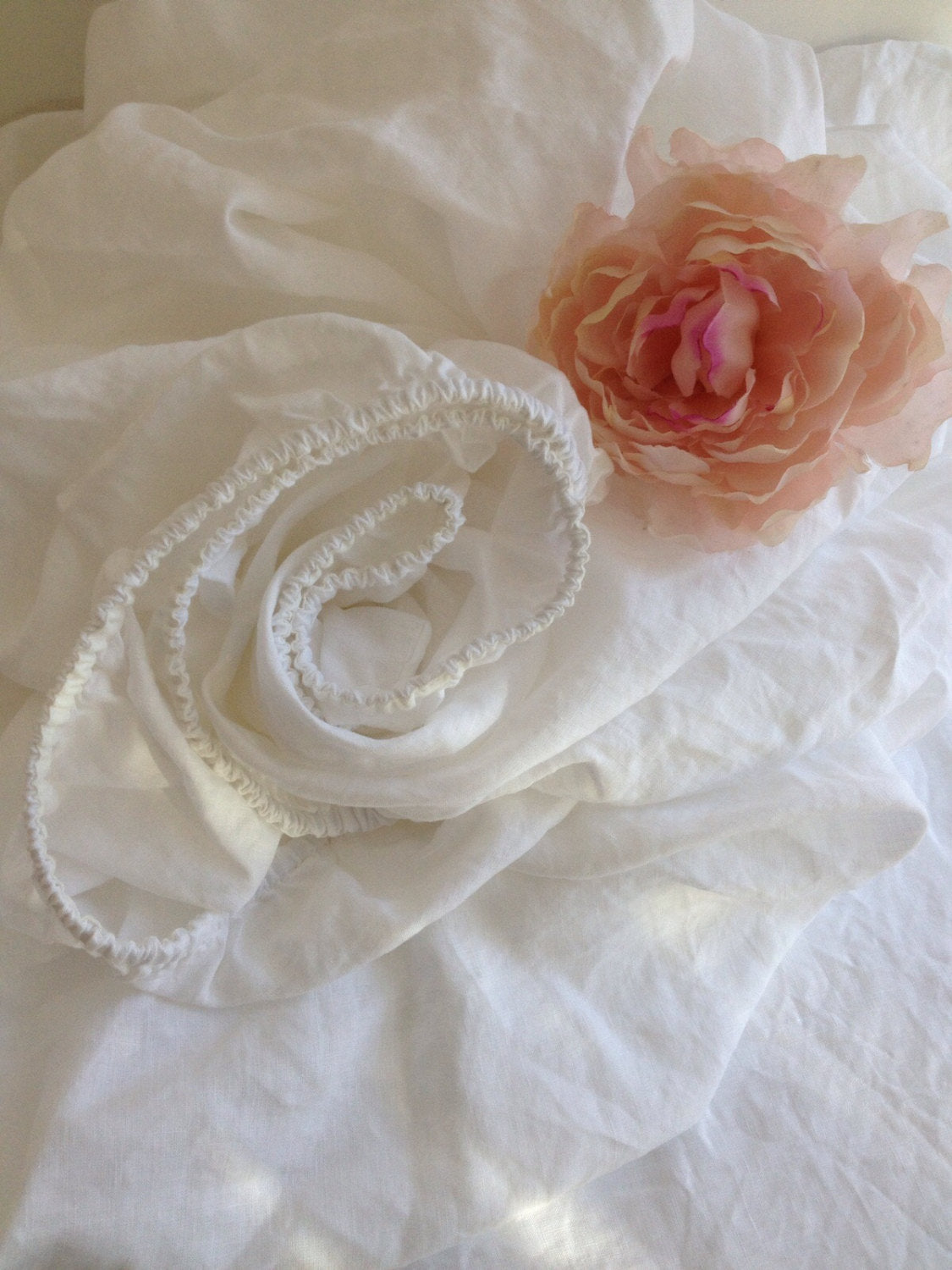 Fitted Linen Sheet, linen fitted sheet queen, king, twin, double sheets natural white fitted sheet, fitted king sheet linen, pure linen