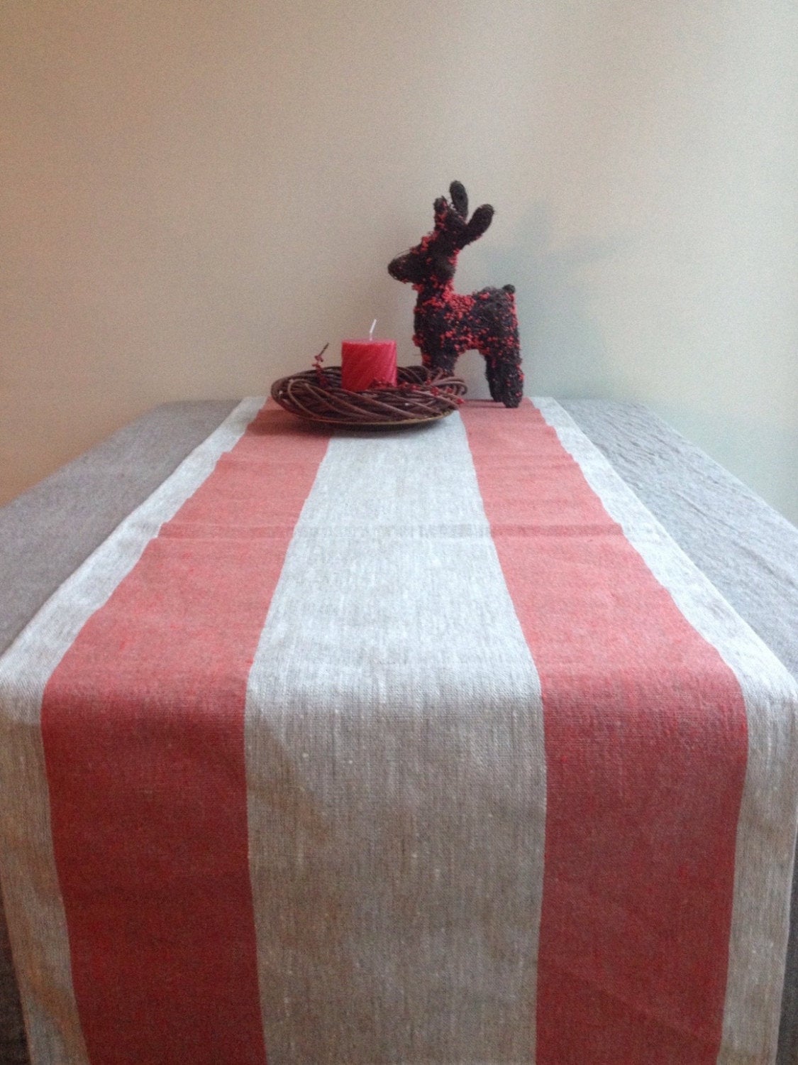 Linen Table Runner, Thick table runner, Fabric Table runner burlap, Long Table Runner Christmas, Table runner linen Table Topper by Linenbee