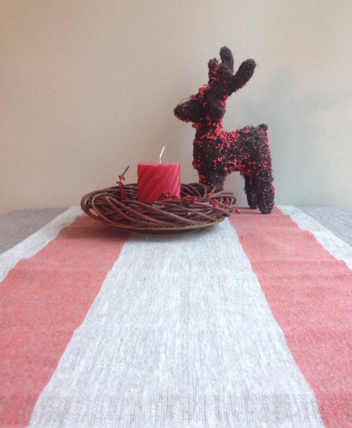 Linen Table Runner, Thick table runner, Fabric Table runner burlap, Long Table Runner Christmas, Table runner linen Table Topper by Linenbee