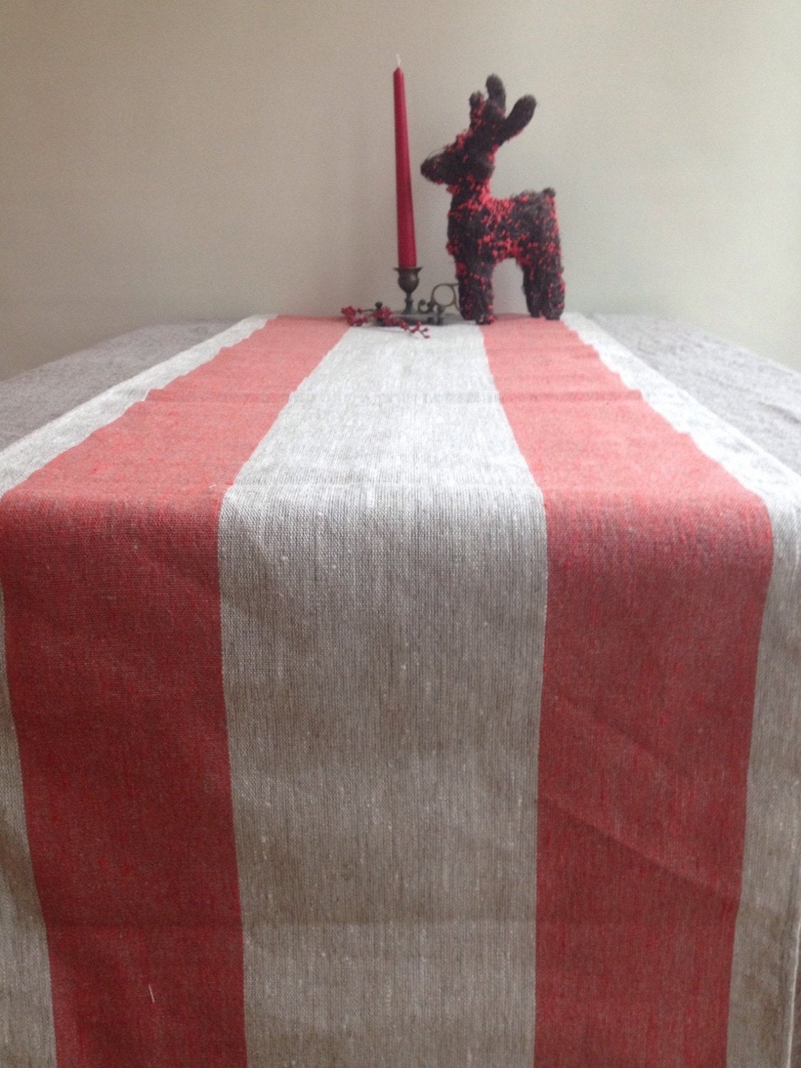 Linen Table Runner, Thick table runner, Fabric Table runner burlap, Long Table Runner Christmas, Table runner linen Table Topper by Linenbee