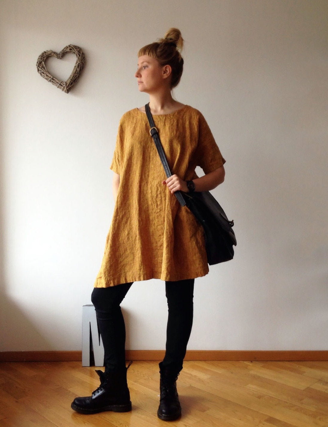 Red Tunic Top, Linen Tunic Dress - Linenbee Red Tunic Top, Linen Tunic Dress - Linenbee