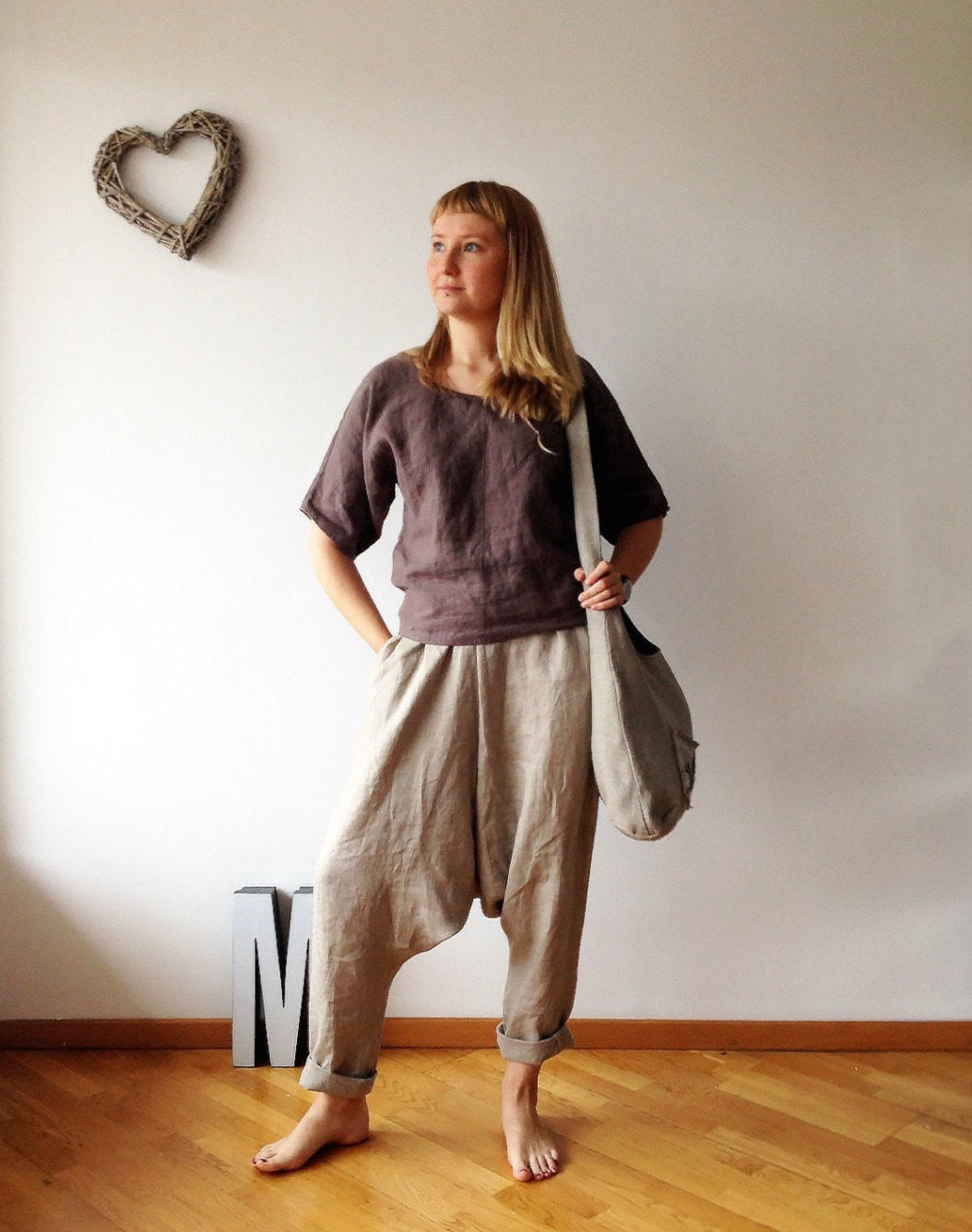 Linen Shirt Women, Shirt with Sleeves, Linen Top, Linen T Shirt, Linen Tee, Plus size shirt, Linen Blouse, Loose Linen Shirt, Plus size top