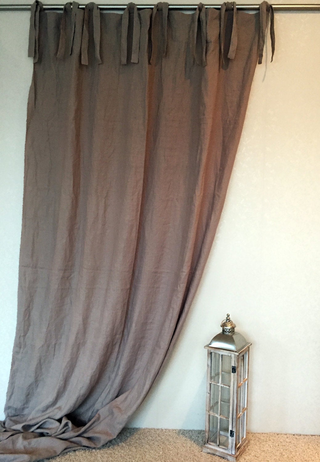 Linen Curtains various colors, Linen Drapes, Window Curtains, long curtains, long drapes, custom linen curtains, linen panel ribbon rod