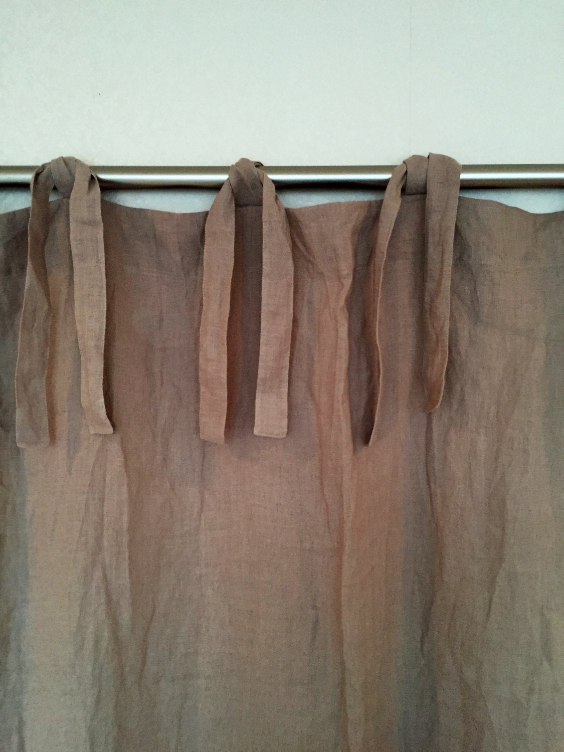 Linen Curtains various colors, Linen Drapes, Window Curtains, long curtains, long drapes, custom linen curtains, linen panel ribbon rod