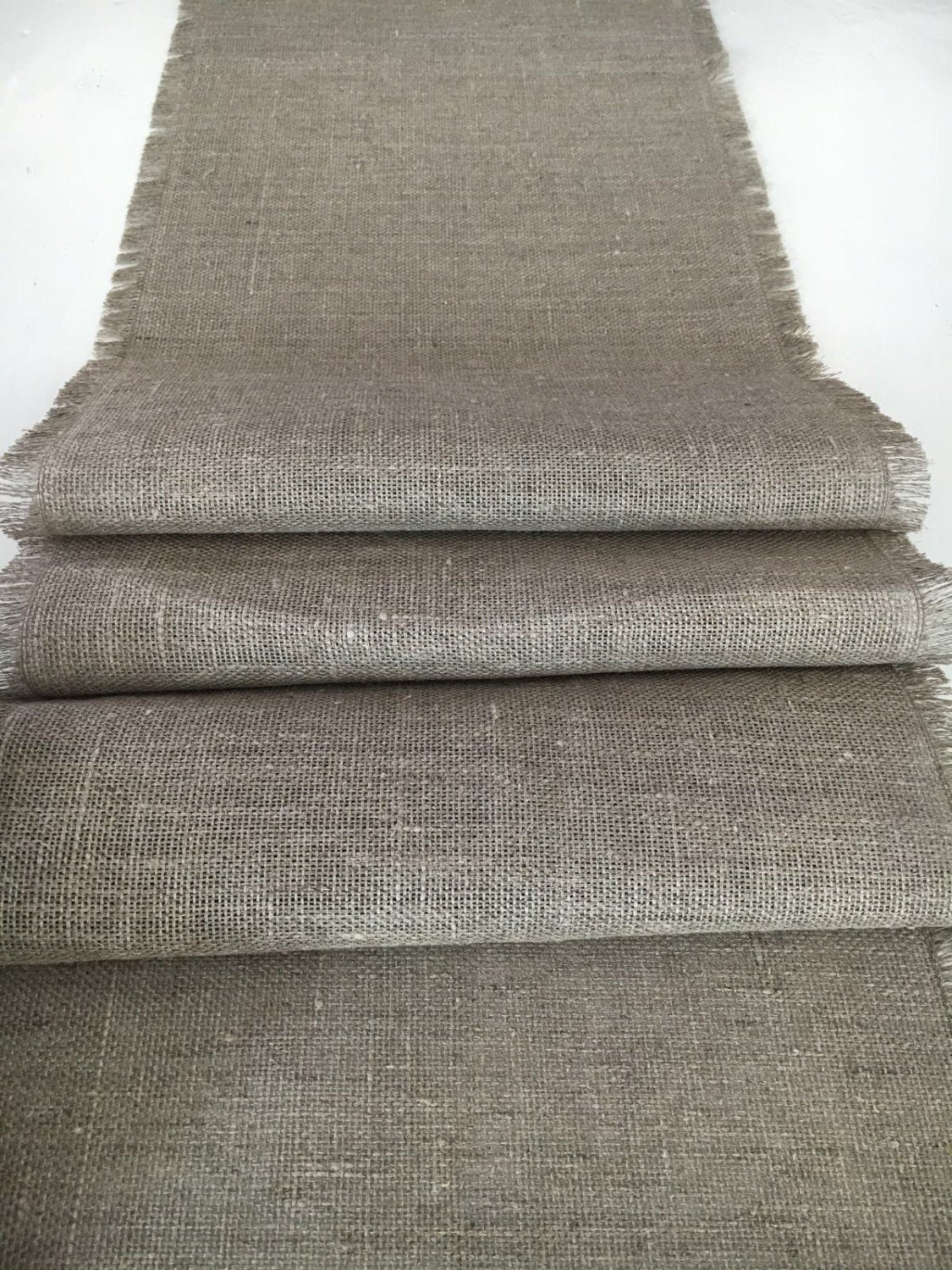 Natural Linen table runner, Rustic Table Runner, Wedding Table runner, Wedding table decor, Frayed Runner, Burlap Runner, Rustic Weddings
