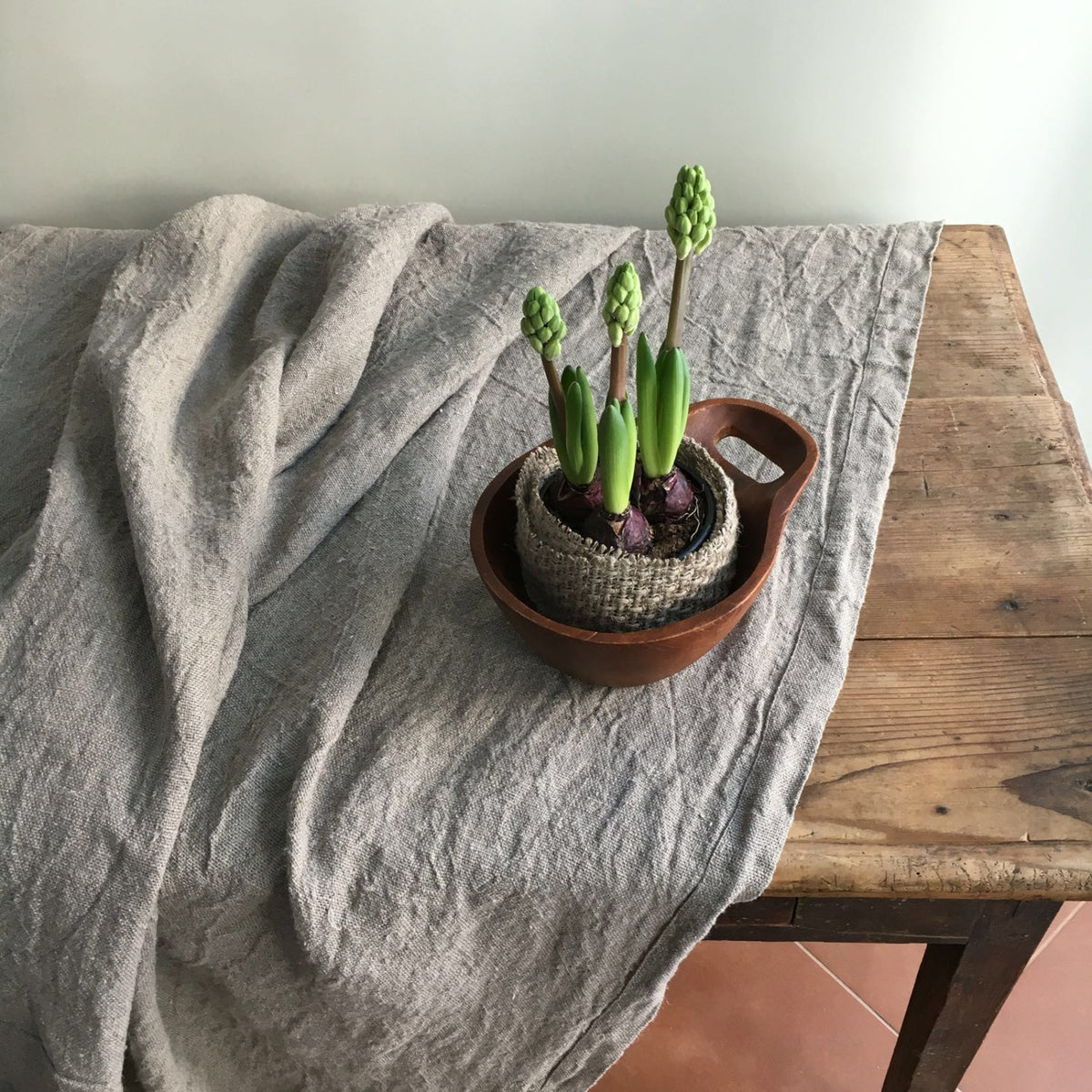Rustic Linen Tablecloth, Thick large rectangle tablecloth, basket weave linen, square tablecloth, Brocante tablecloth, country, outdoor