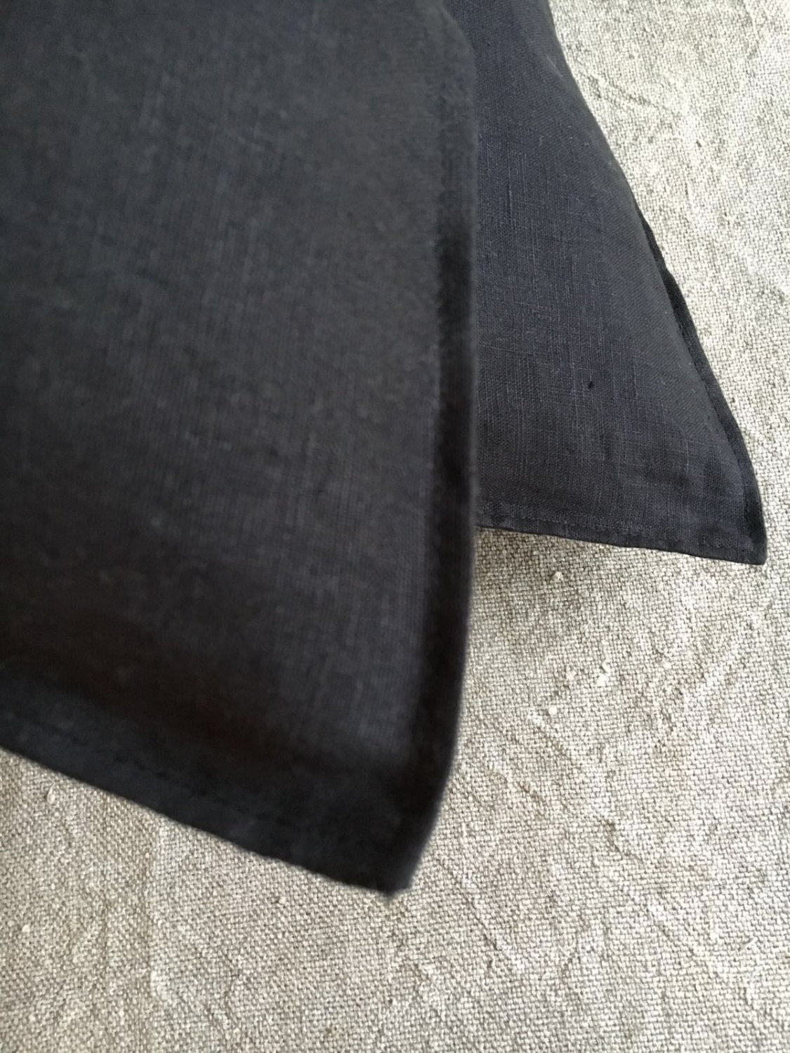 Black Pillowcases, Set of Two Black Linen Pillowcases, Shams, Queen, King, Standard Linen Pillow Cover, Black bedding, black pillowcases