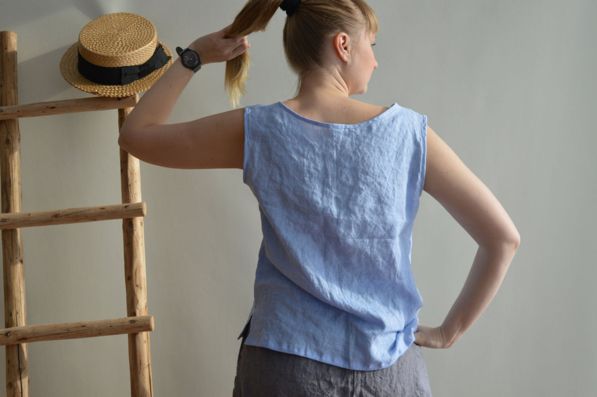Tank Top, Linen Top, Womens Top, Sleeveless Top, Linen T Shirt, Linen Tee, Plus size shirt, Summer top, Beach Top, Linen blouse, linen tank
