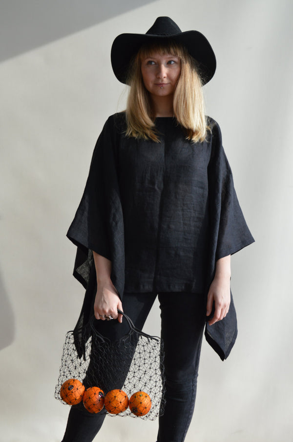 23SS HYKE LINEN PONCHO Size:1 / 8/25以降値上 Linen Gauze Poncho | EILEEN FISHER