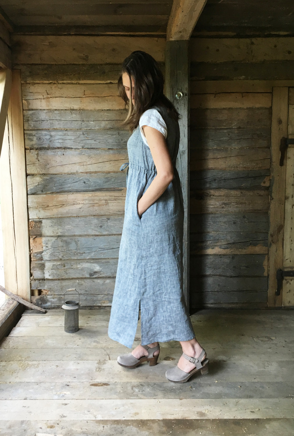 Pinafore Dress, Sleeveless Maxi Dress Pinafore Dress, Sleeveless Maxi Dress