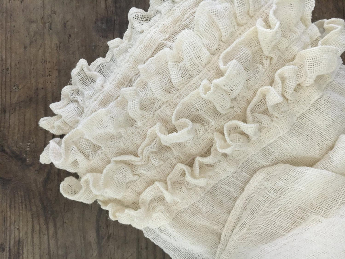 White Scarf, Linen Scarf With Ruffle, Wraps Shawl, Womens Shawl, Linen Shawl, long scarf, Pure linen wraps shawl, Rustic scarf, wedding