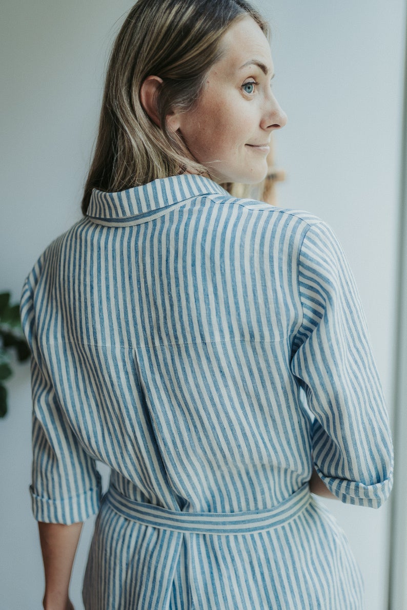 Long Linen Shirt Dress &#39;Maia&quot;