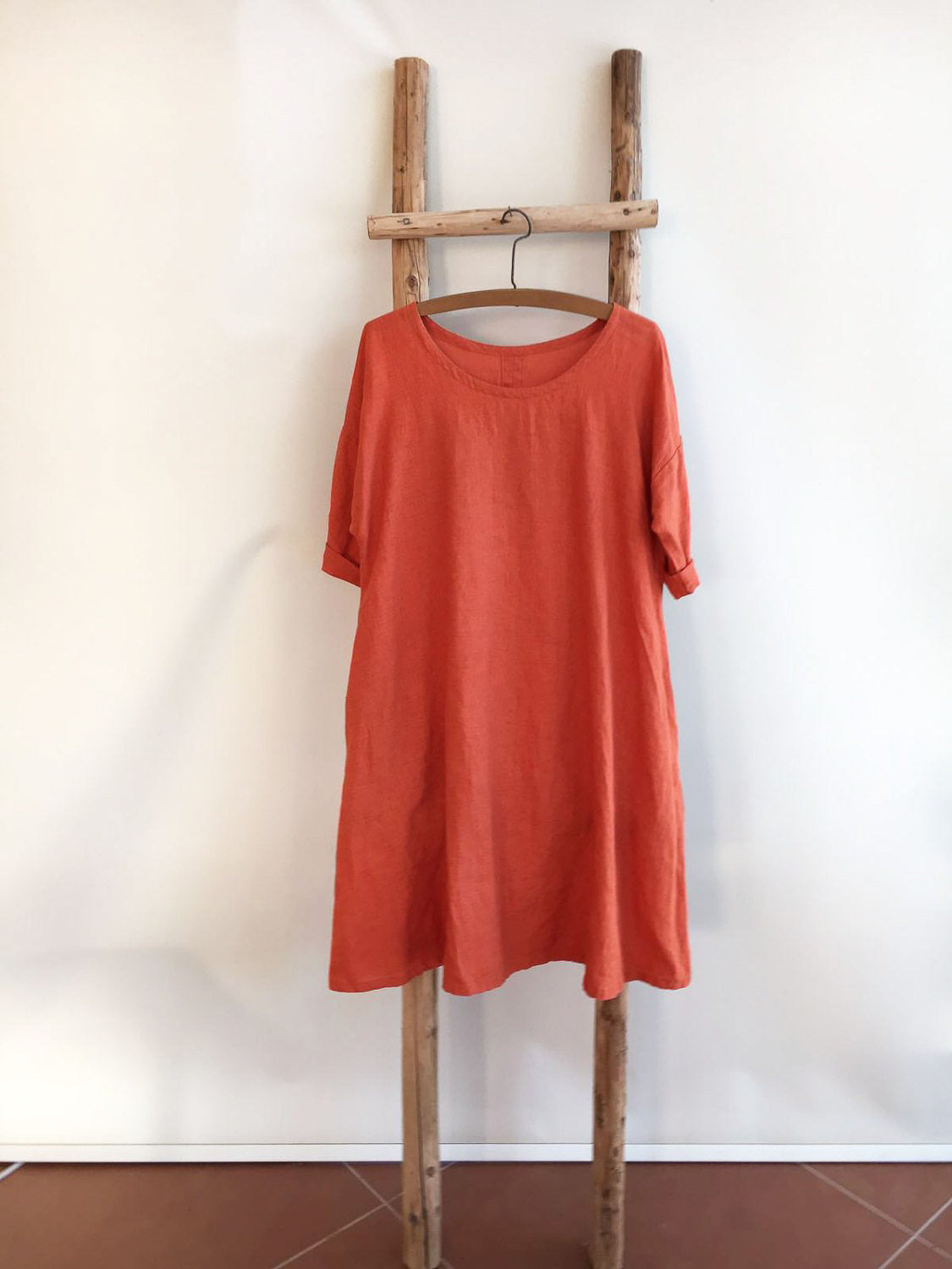 trapeze linen dress Topshop linen trapeze mini dress with deep hem and contrast stitch in natural