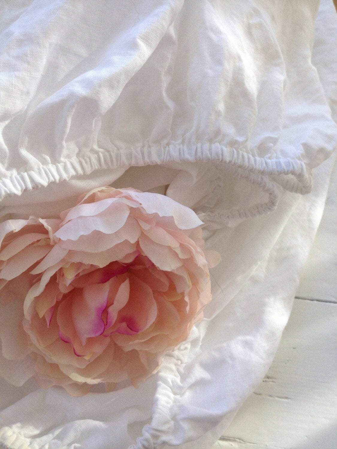 Fitted Linen Sheet, linen fitted sheet queen-Linenbee