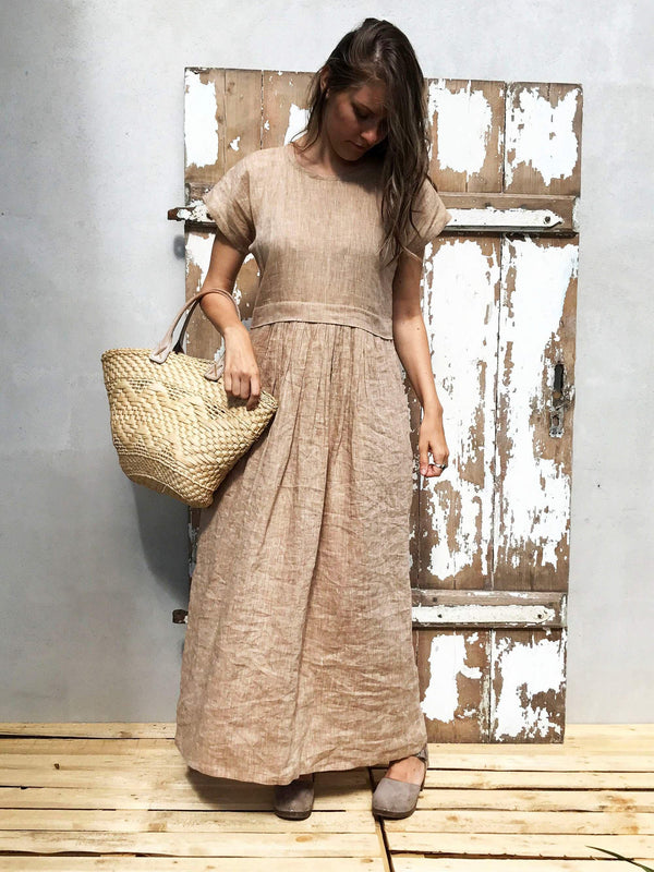 Linen Maxi Dress, Long linen dress - Linenbee Linen Maxi Dress, Long linen dress - Linenbee