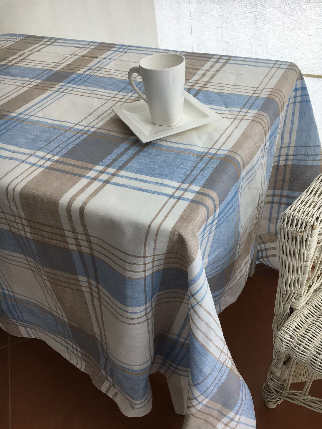 Linen tablecloth, Tartan tablecloth-Linenbee