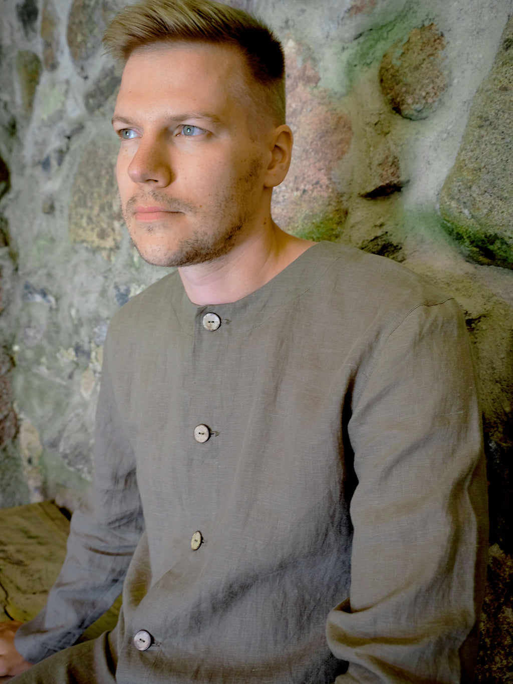 Linen Button up Robe &#39;Jamie&#39;