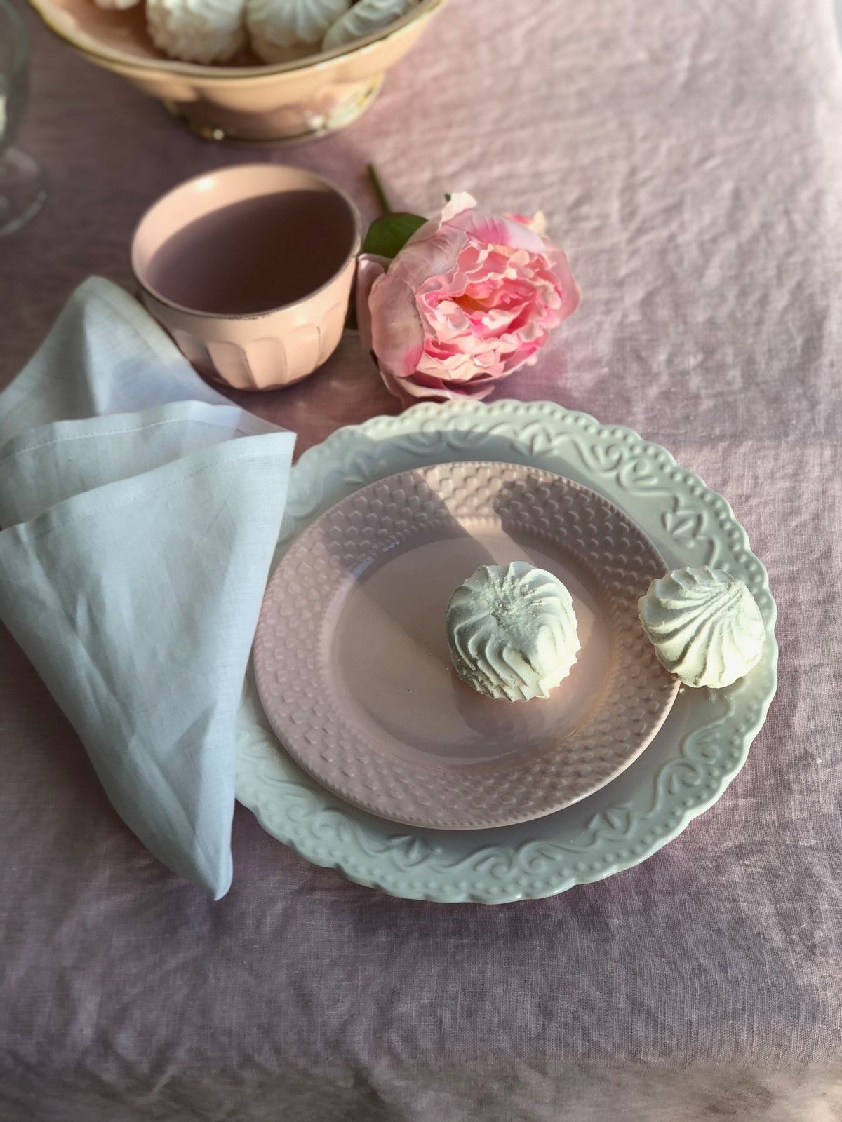 Linen tablecloths in various colors, Custom Sized Tablecloth