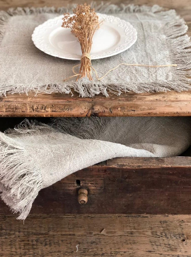 Linen placemats Natural Linen Table