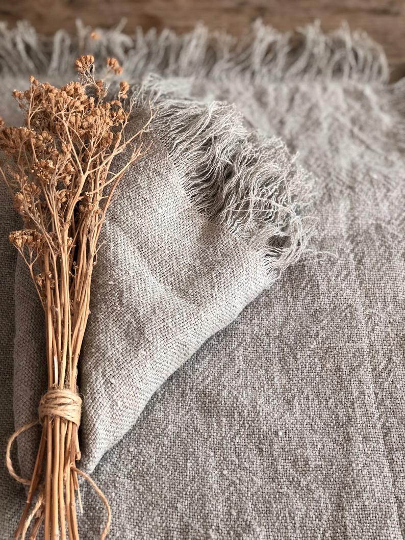Rustic Placemats / Napkins with frayed edges