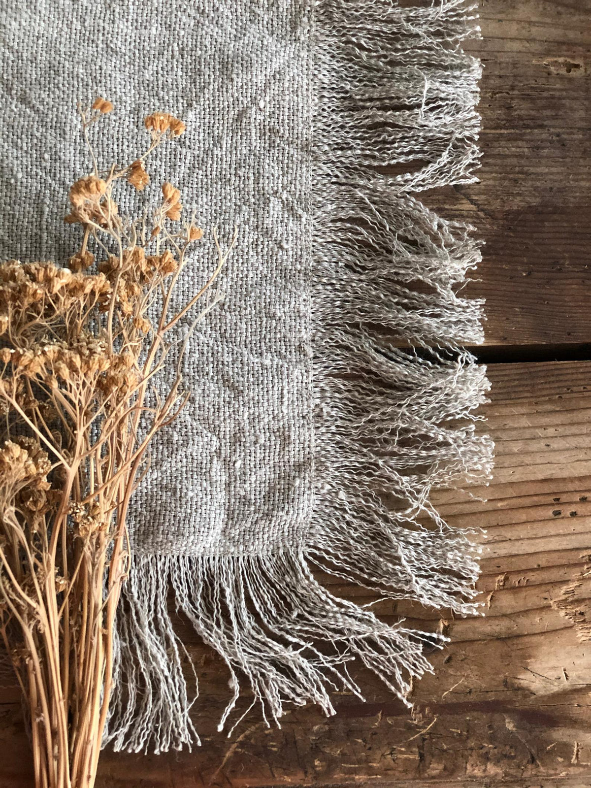 Rustic Placemats / Napkins with frayed edges