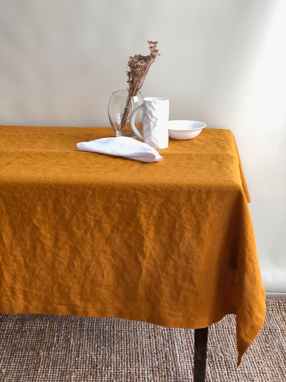 Linen tablecloths in various colors, Custom Sized Tablecloth