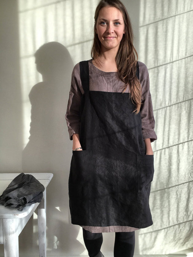 Linen Pinafore Apron, Linen Apron