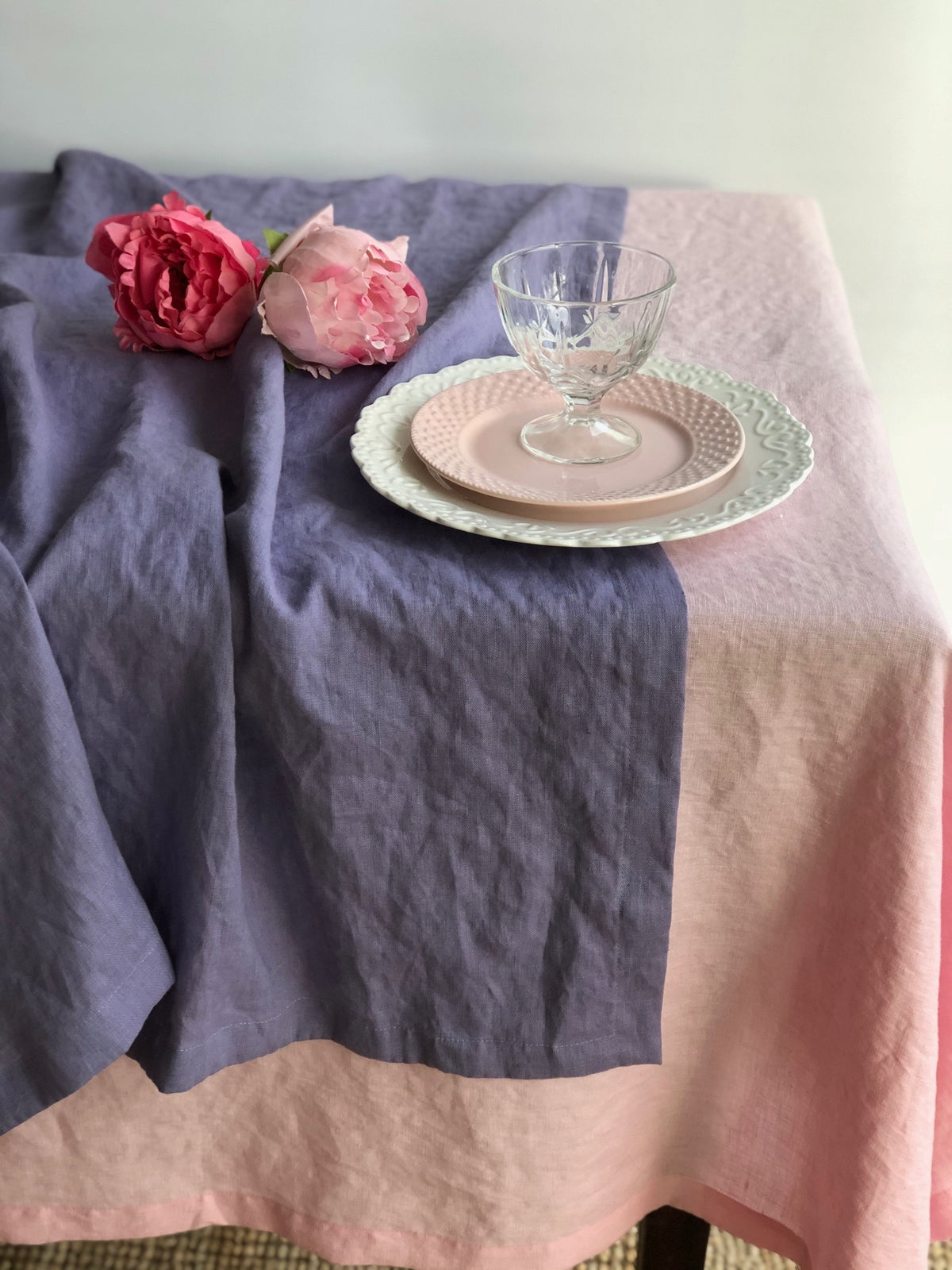 Linen tablecloths in various colors, Custom Sized Tablecloth