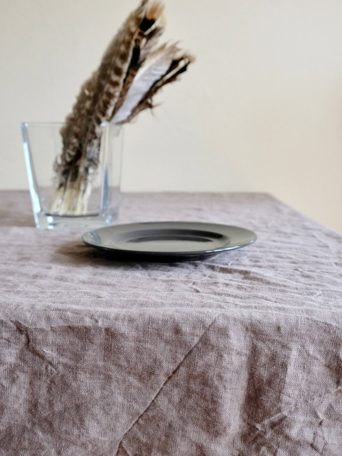 Light Grey Linen Table Cloth, Linen Tablecloth Rectangle-Linenbee