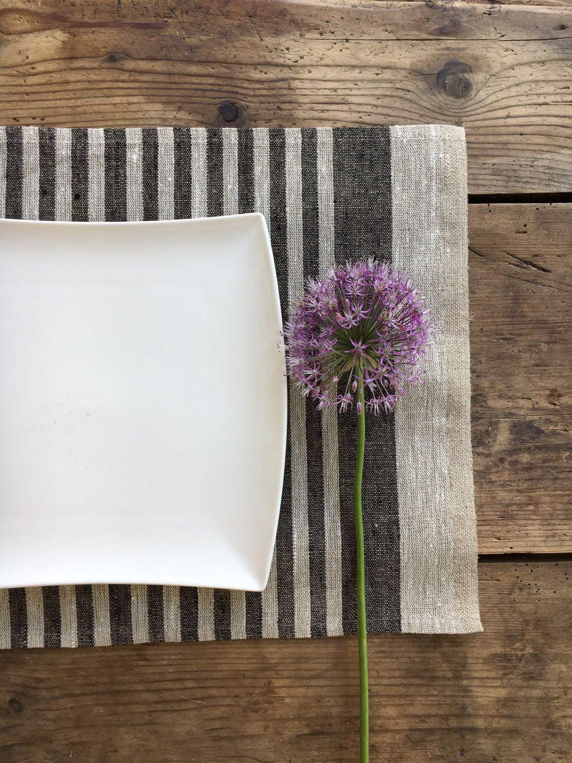 Linen placemats, set of 6 linen placemats-Linenbee