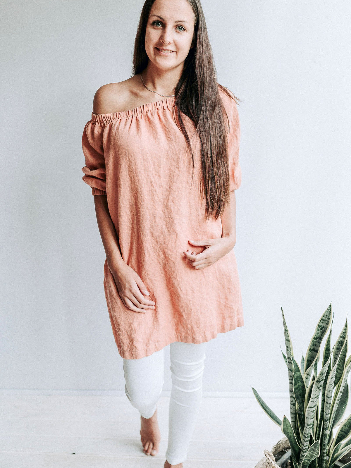 Womens Tunic &quot;Lavinia&quot;, Boho Linen Tunic Top-Linenbee