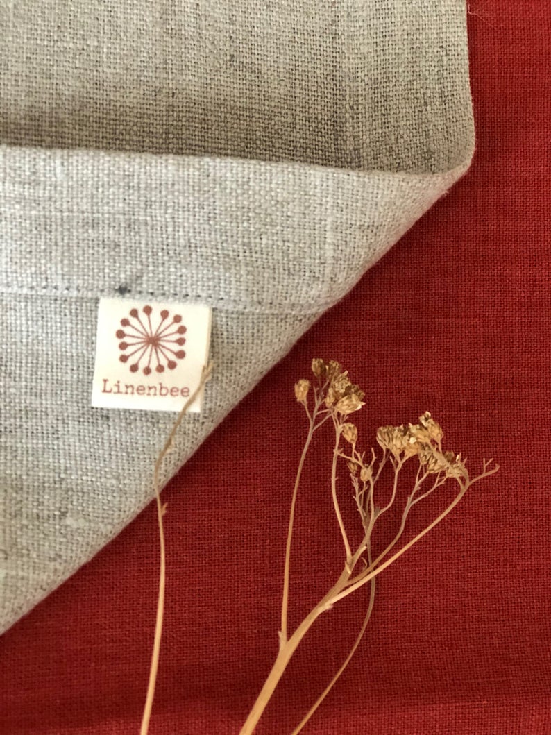 Clay Orange Linen tablecloth, Linen table cloth