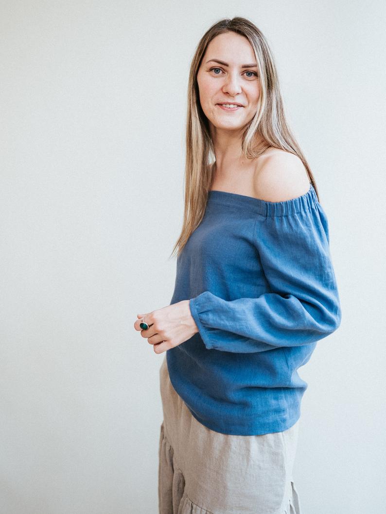 Bardot Top &#39;Florence&#39; from Linen