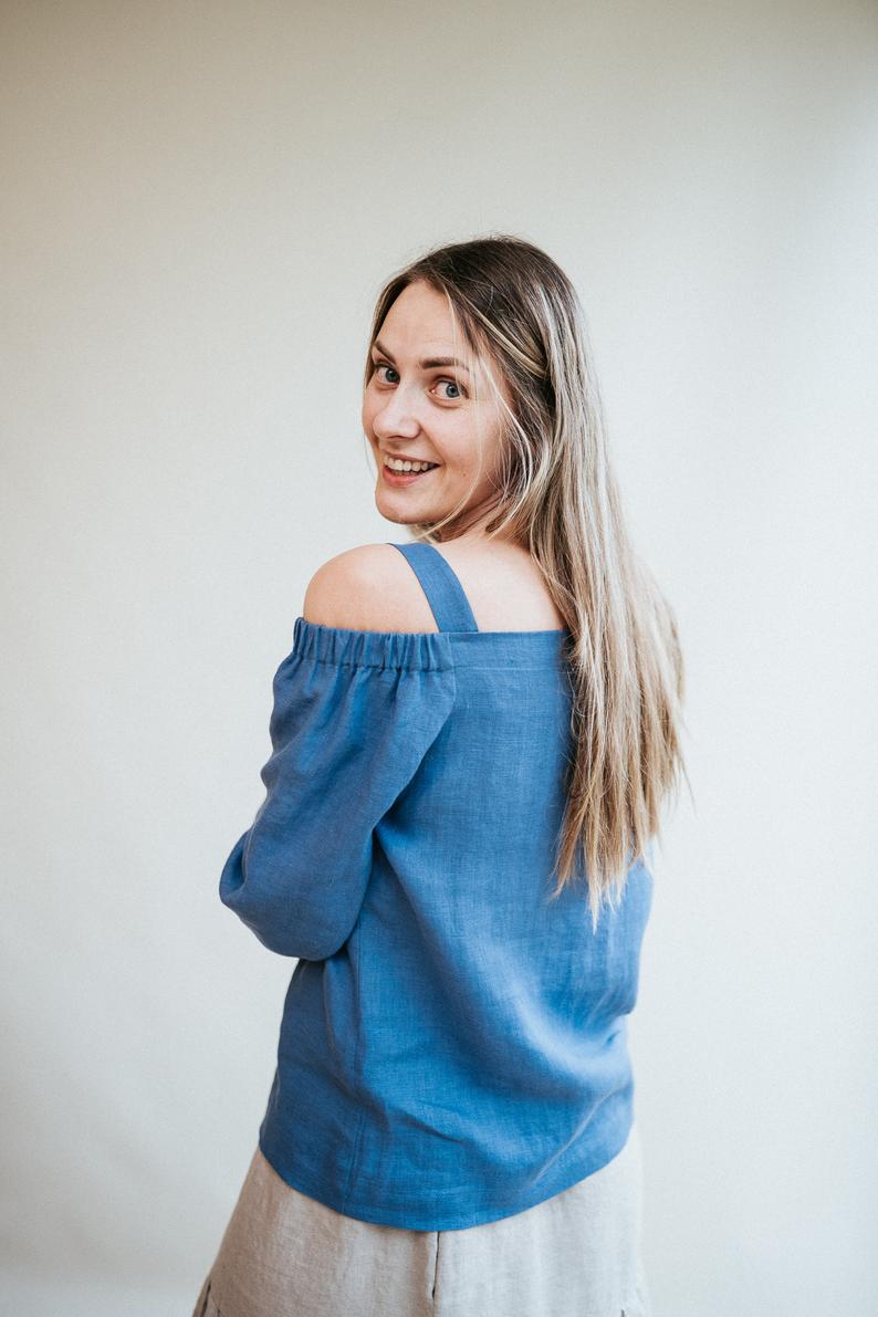 Bardot Top &#39;Florence&#39; from Linen