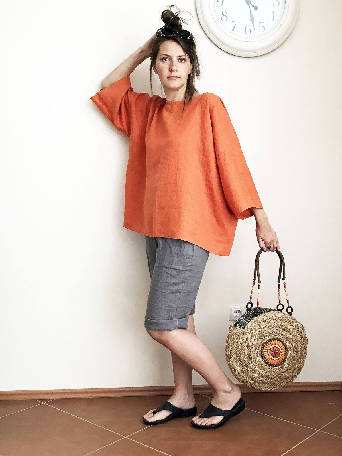 Linen Shorts, Womens Shorts-Linenbee