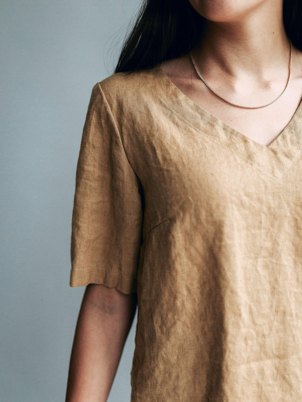 Linen Top for Women, Linen T-shirt-Linenbee