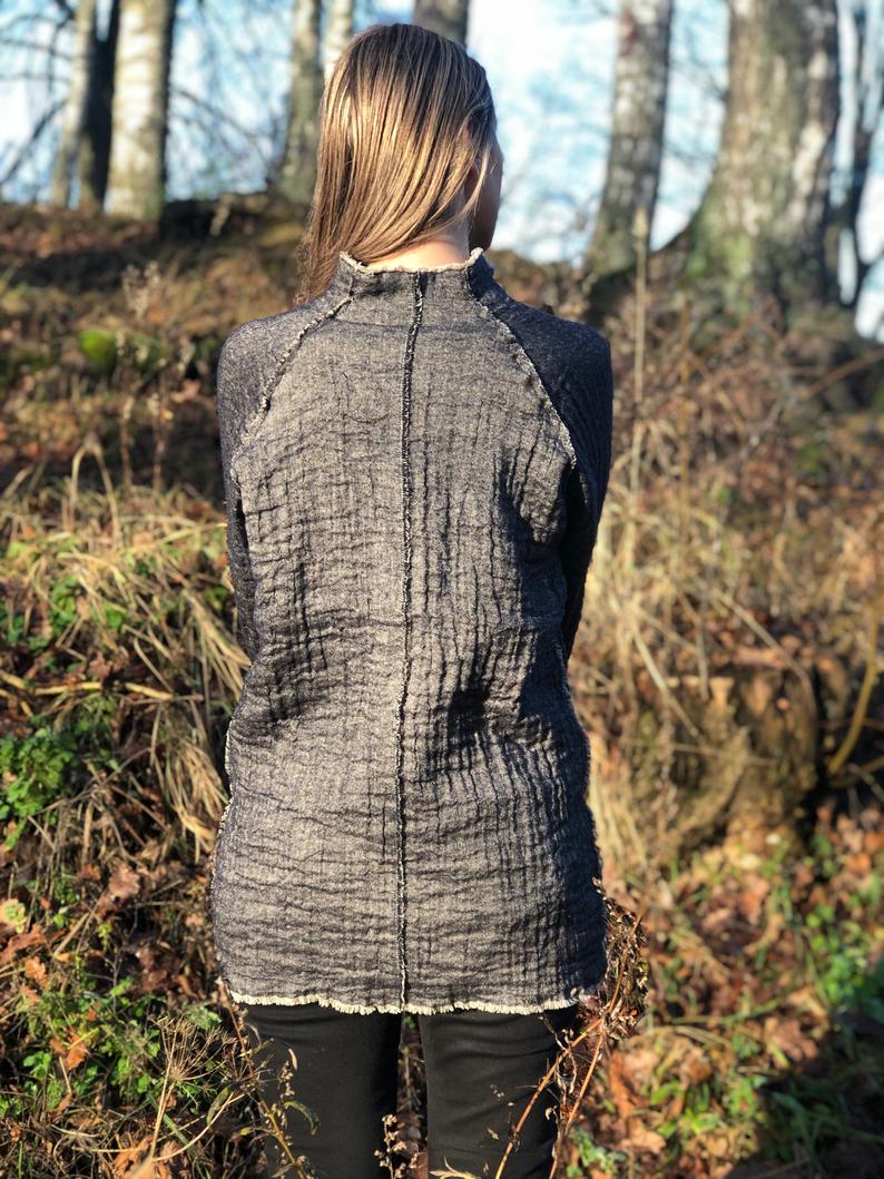 Linen and Wool Pullover Sweater &#39;Norde&#39;