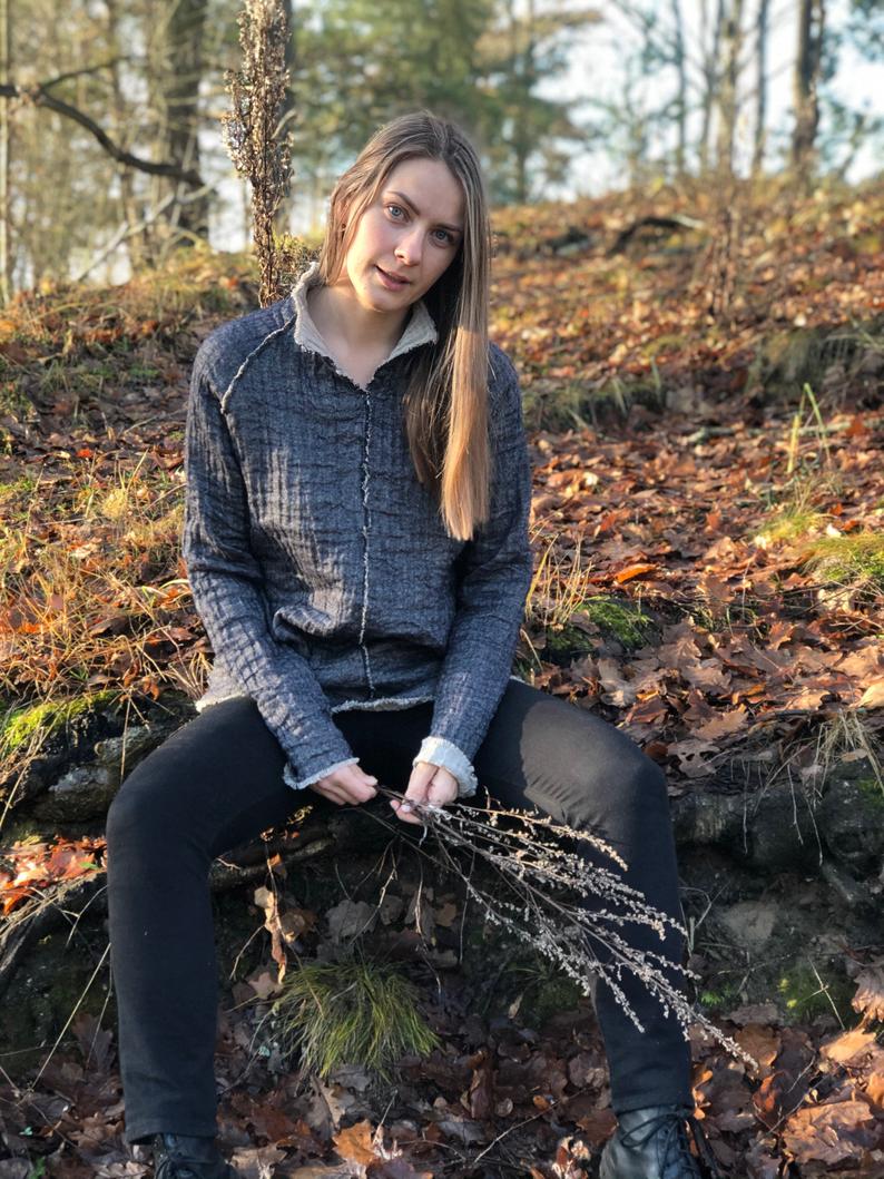 Linen and Wool Pullover Sweater &#39;Norde&#39;