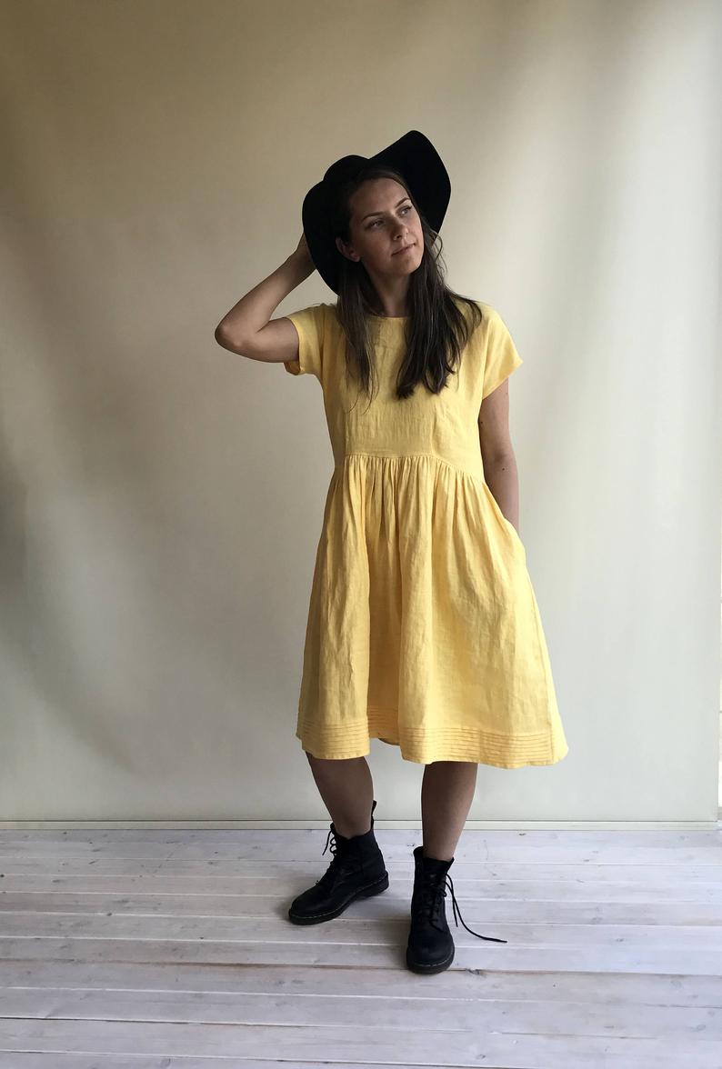 Ready to Ship: Linen Dress, Size S/M